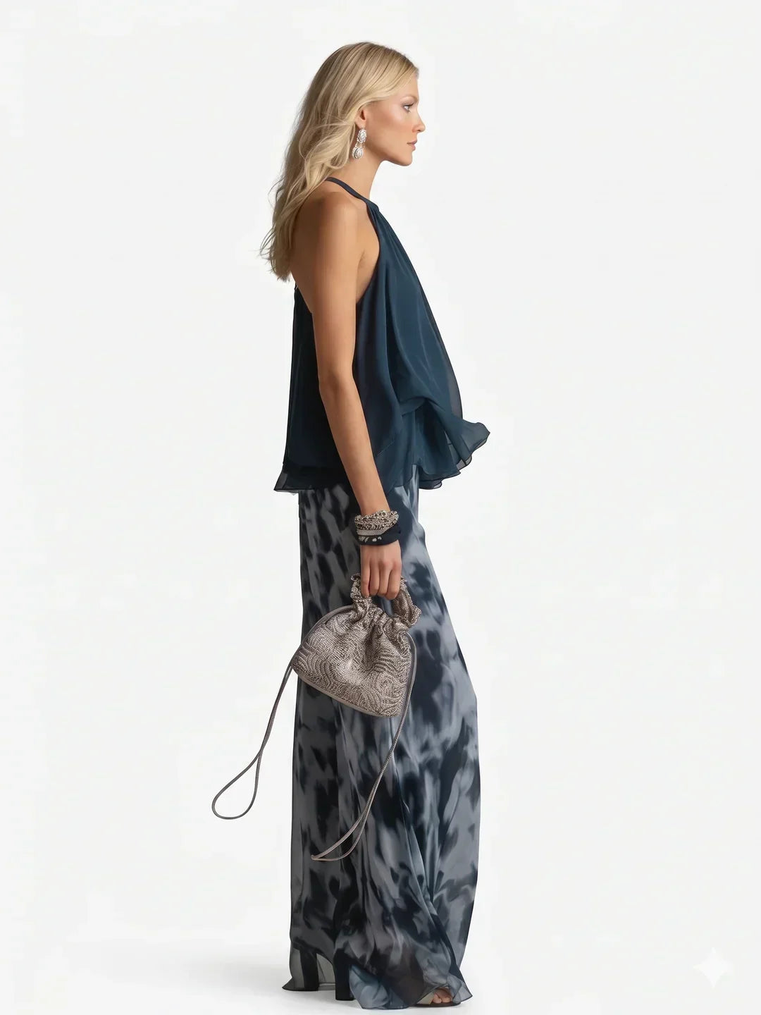 two-piece chiffon set