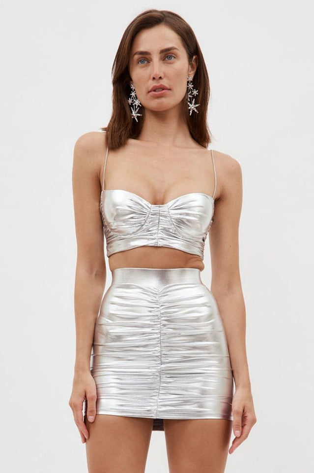Bauer Ruched Bralette + Riley Skirt Set