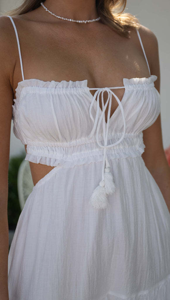 Saz Maxi Dress White