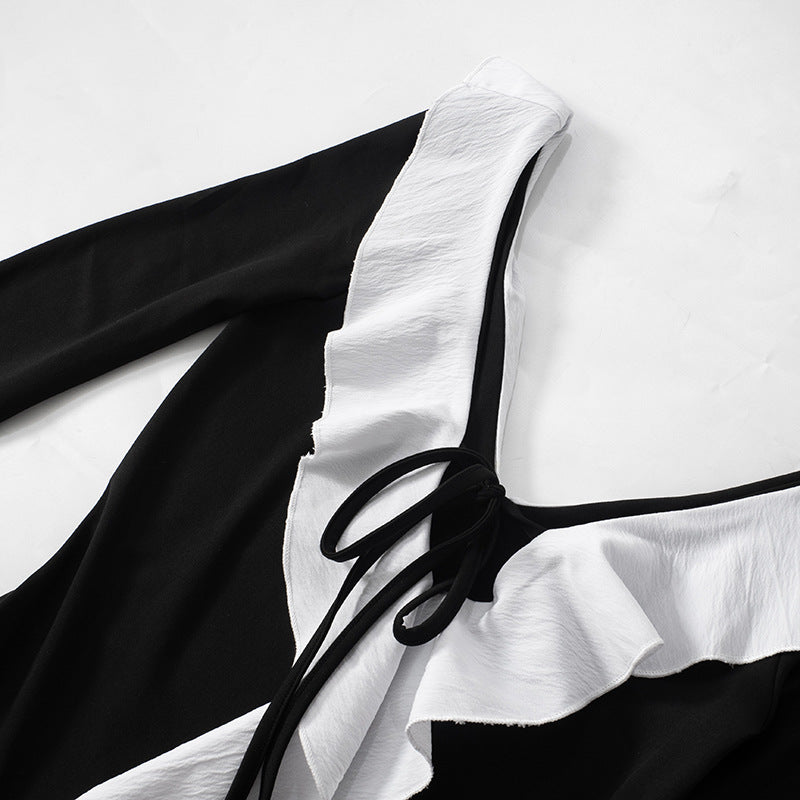 Ruffle Charm 2.0 Mini Dress Black