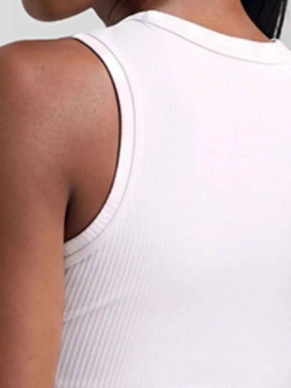 Ribbed Knit Crew Neck Sleeveless Side Ruched Active Tank Top 11
