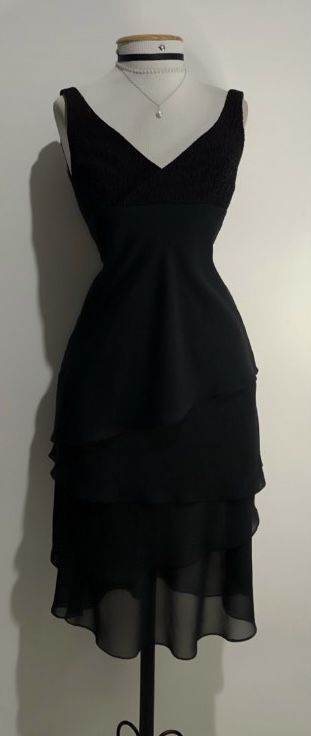 Black Formal Midi Party Dress Cocktail Dress