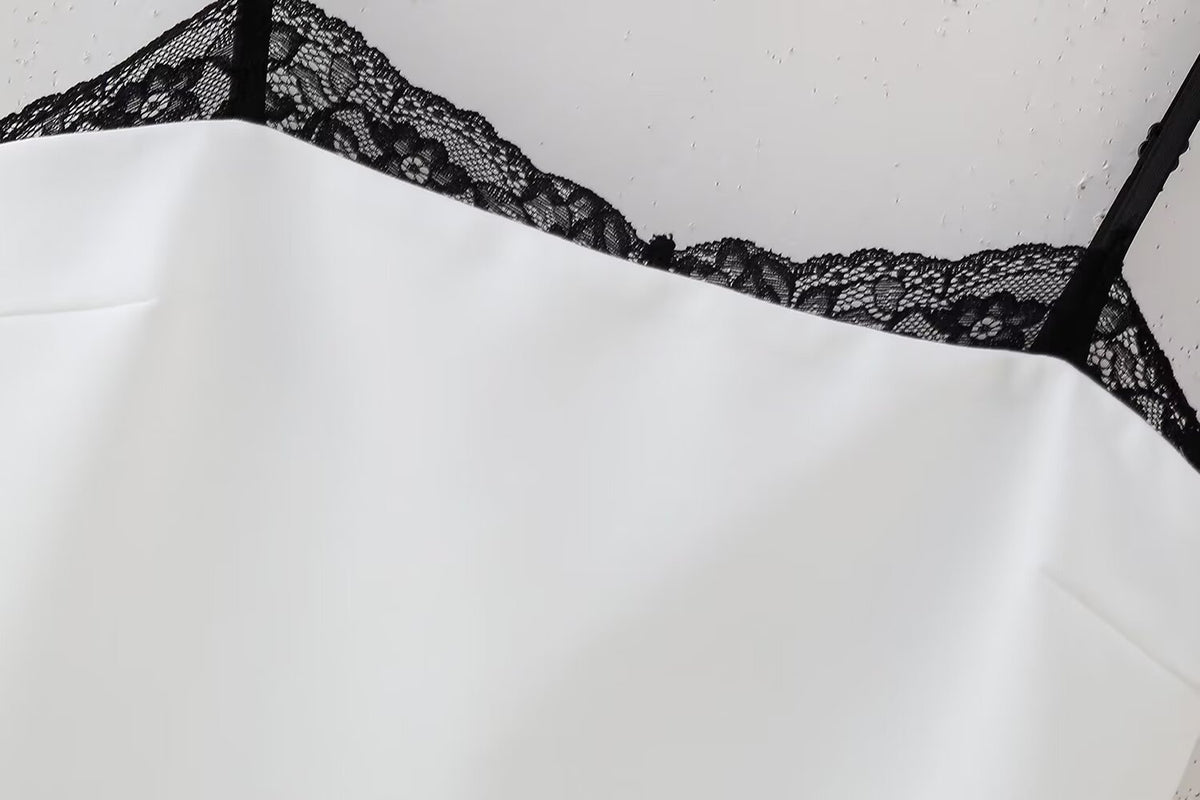 Women Lace Stitching Sexy Slim Fit Suspender Hip Dress