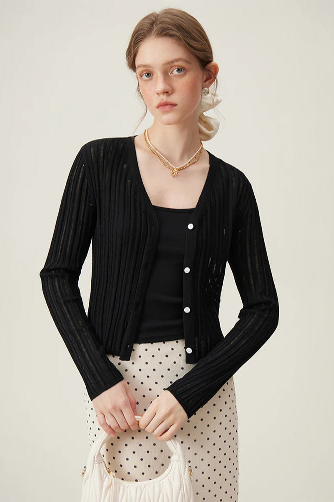 Casual Knit Open Front Cardigan
