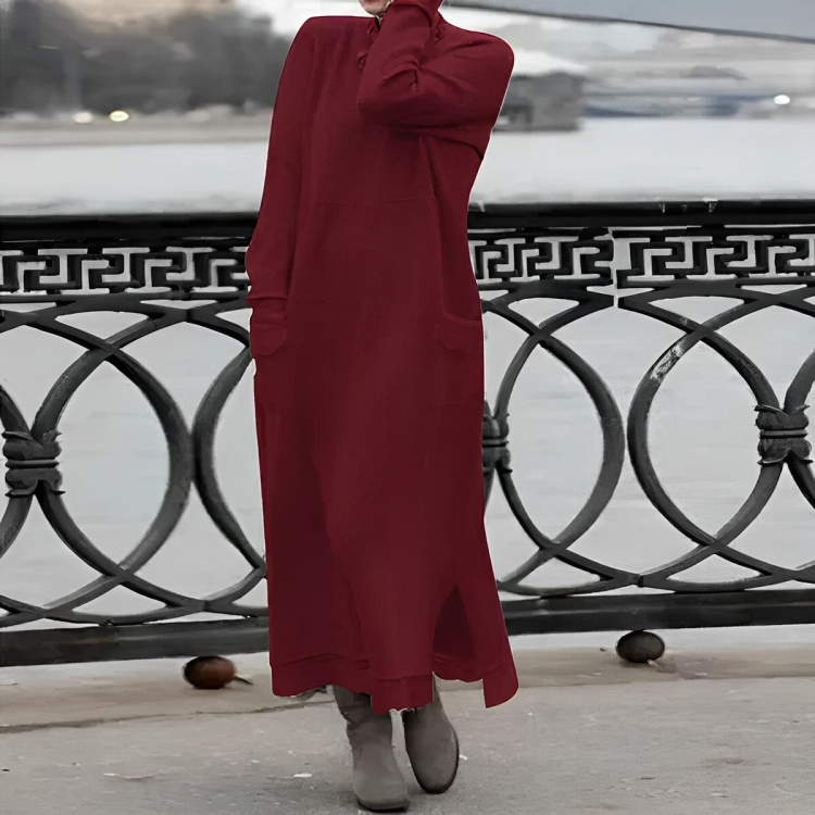 Abigail Boutique Cozy Belly Covering Dress Premium Wardrobe Essential