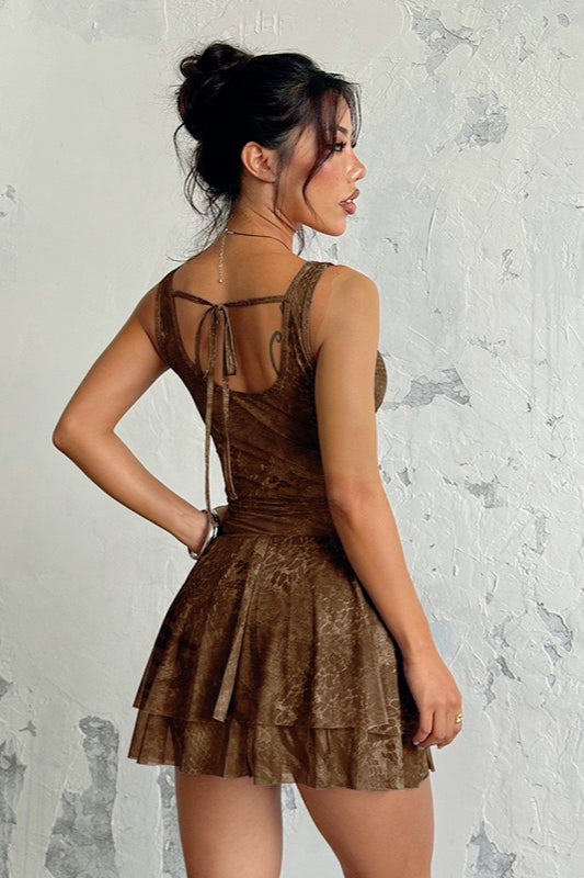 Deep V Backless Slip Birthday Dress