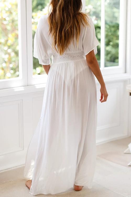 Solid Half Sleeve Cardigan