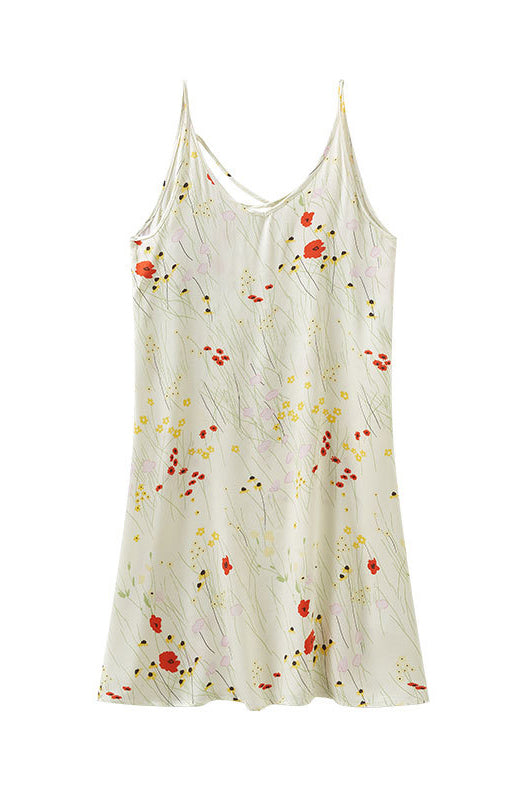 Nahir Exclusive Printed Camisole Dress with Crossed Straps At the Back Designer Edit