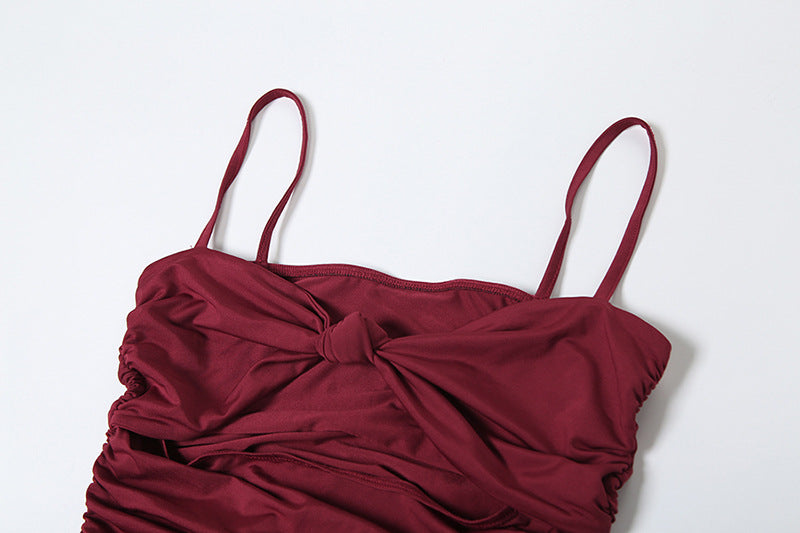 Ruffle Radiance Dress - Red