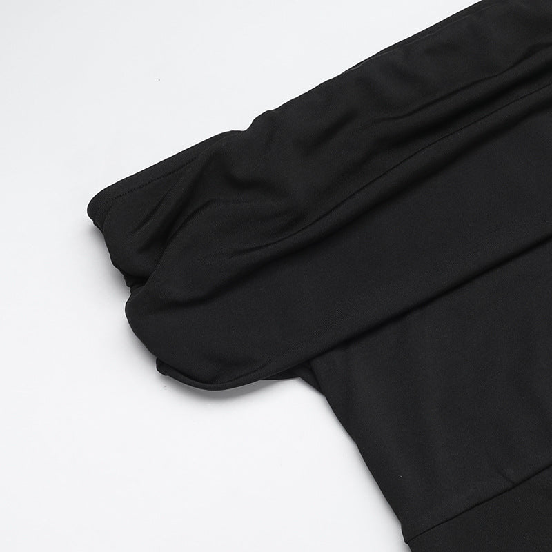 Showstopper Slit Dress-Black