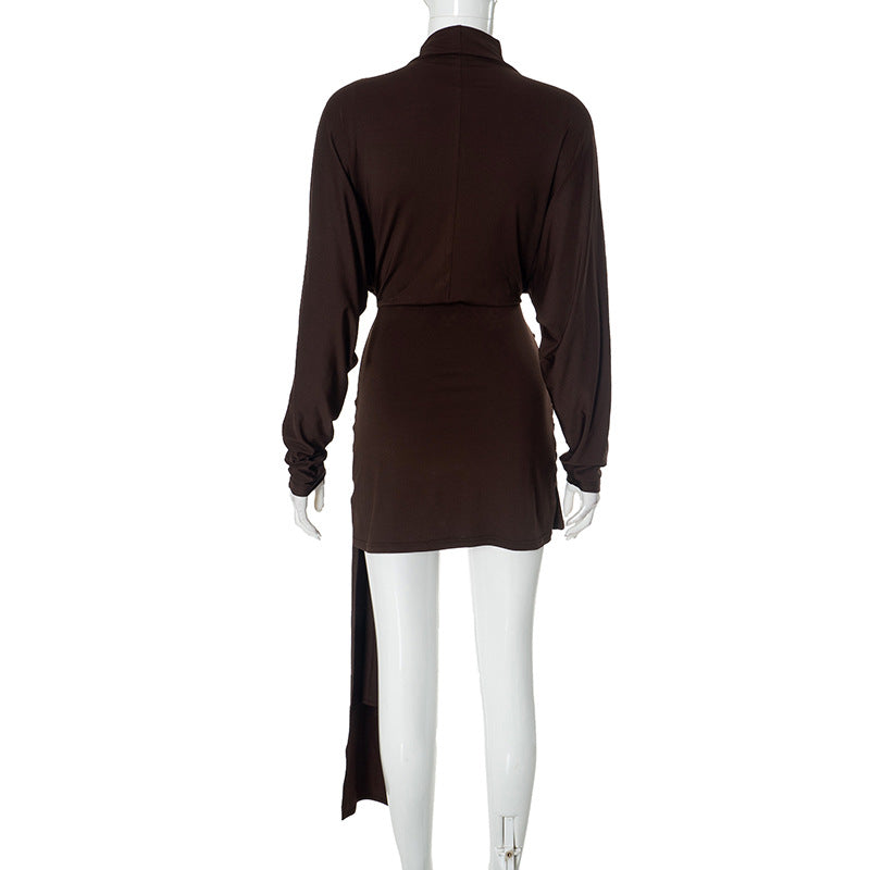 Jeannie Mini Dress - Brown