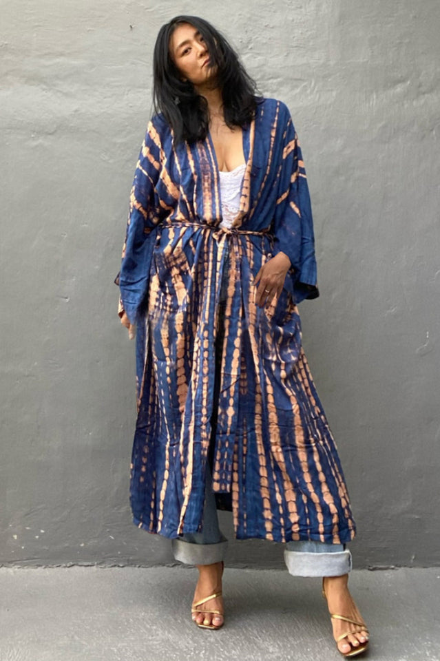 Beach Color Block Printing Cover Up