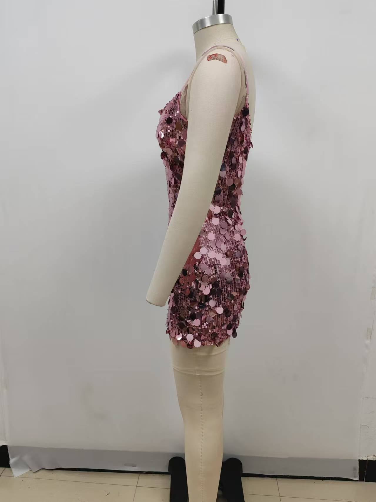 Shine On Mini Dress - Pink