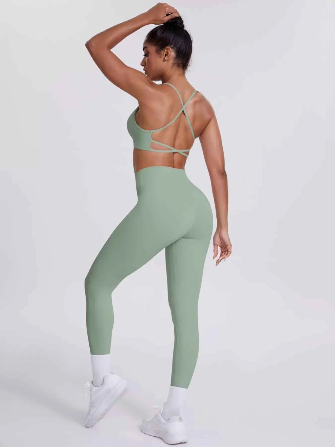 Criss-Cross Back Cami and Leggings Active Set