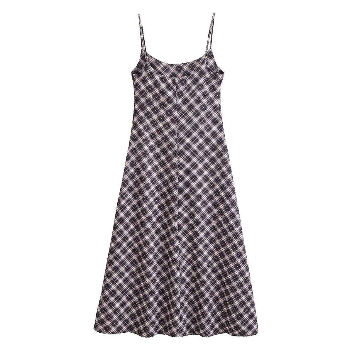 Women Clothing Fashionable Simple Cotton Sling Length Dress