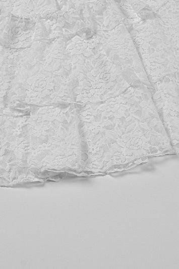Hollow Out Buttoned Bodycon Lace Dress 6