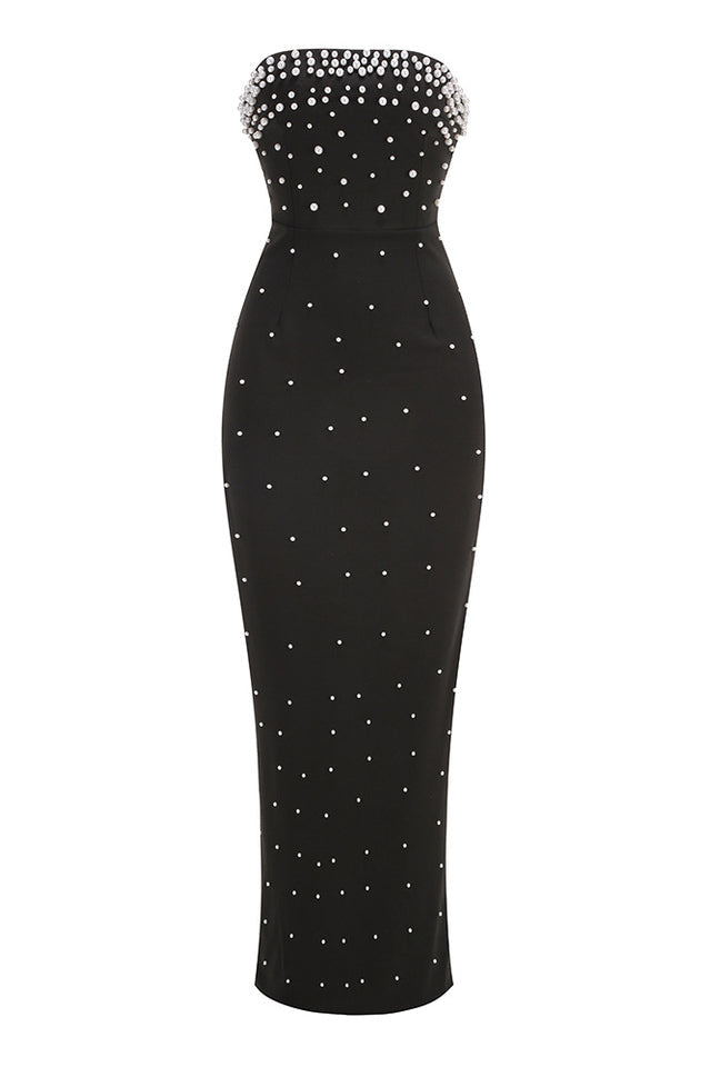 Pearl Sleeveless Bodycon Elegant Dress