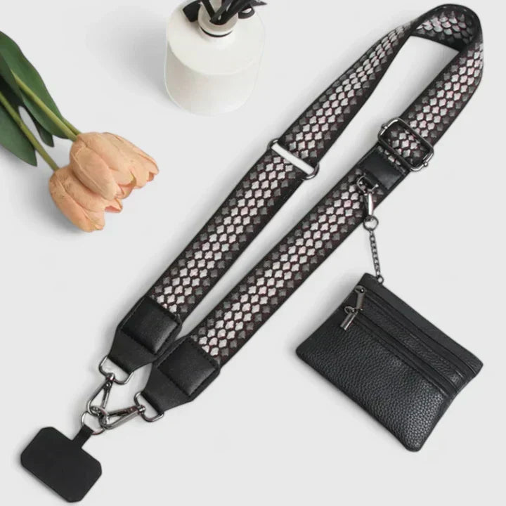 Adjustable Crossbody Phone Strap with Card Pouch