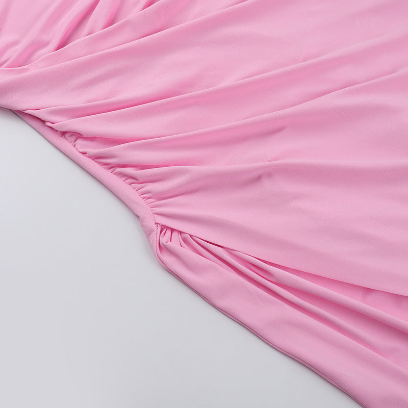 Rosier Slit Dress Pink