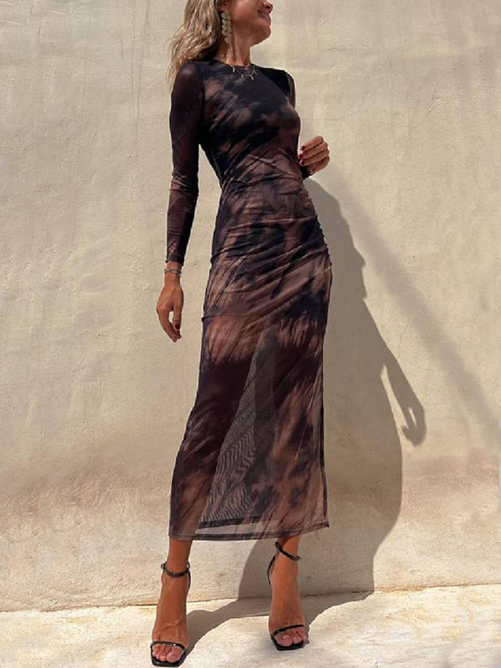 Sequin Strapless Ruched Waist Slip Mini Dress