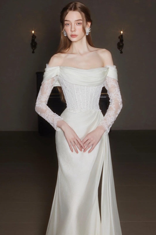 Off-the-Shoulder Lace Dress