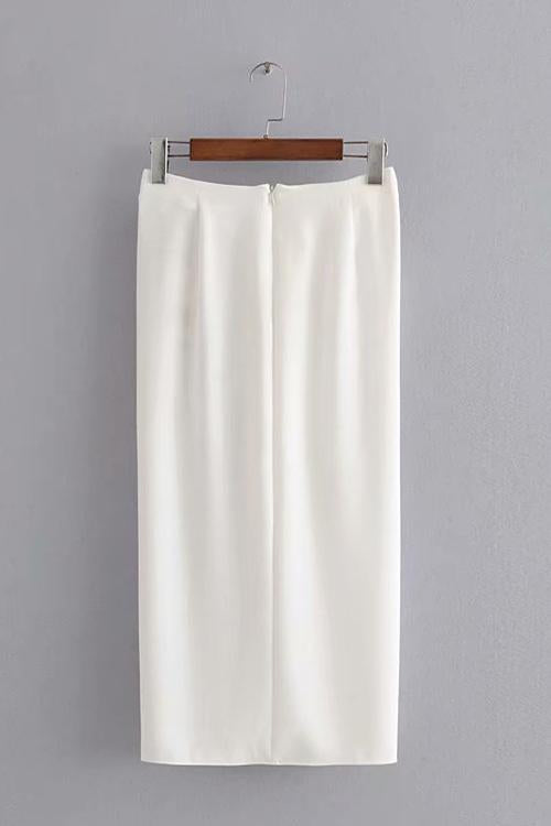 Solid Knot Slit Skirts