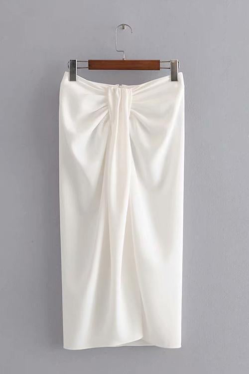 Solid Knot Slit Skirts