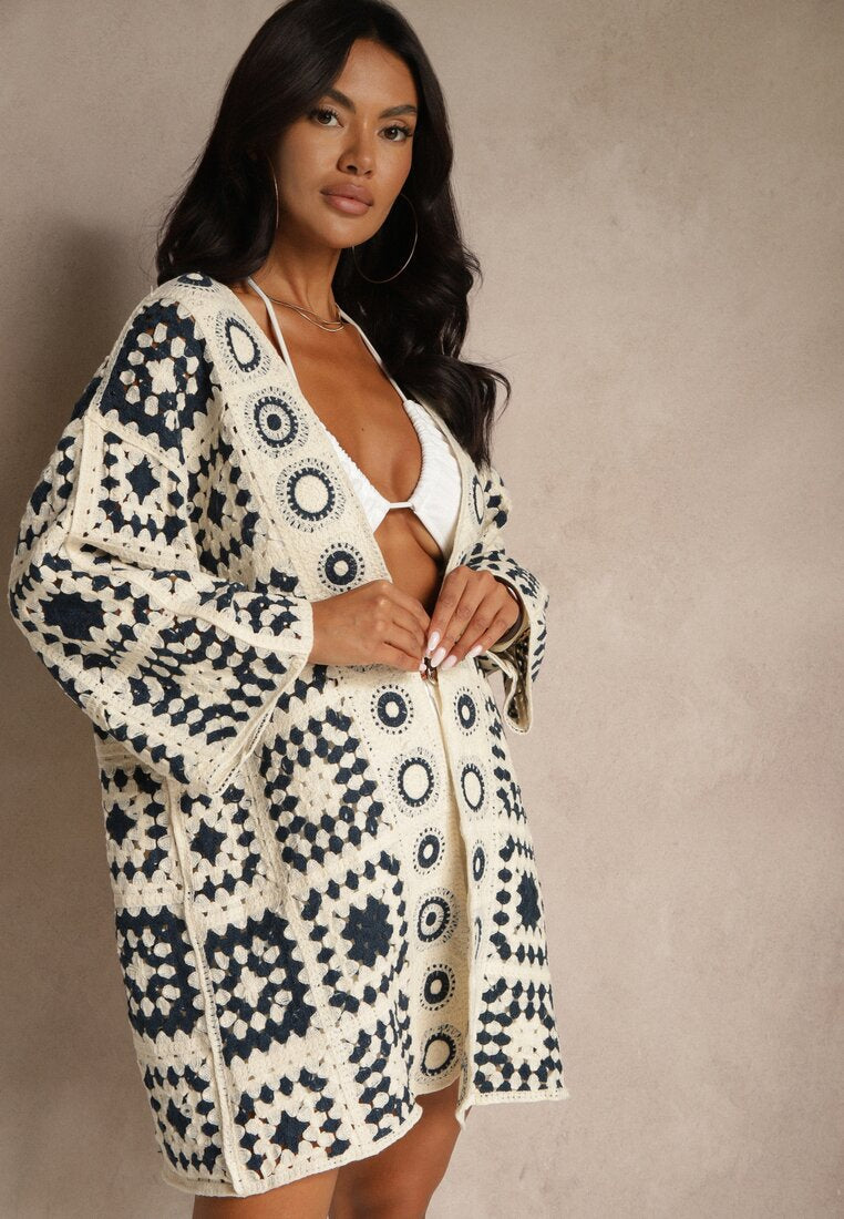 Women Spring Autumn Printed Knitted Long Sleeved Top