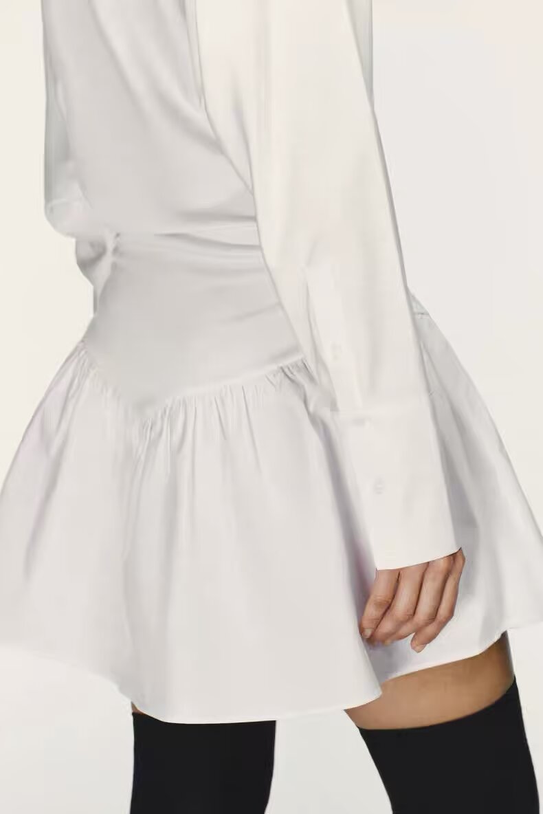 Woman Bat Sleeve Dress
