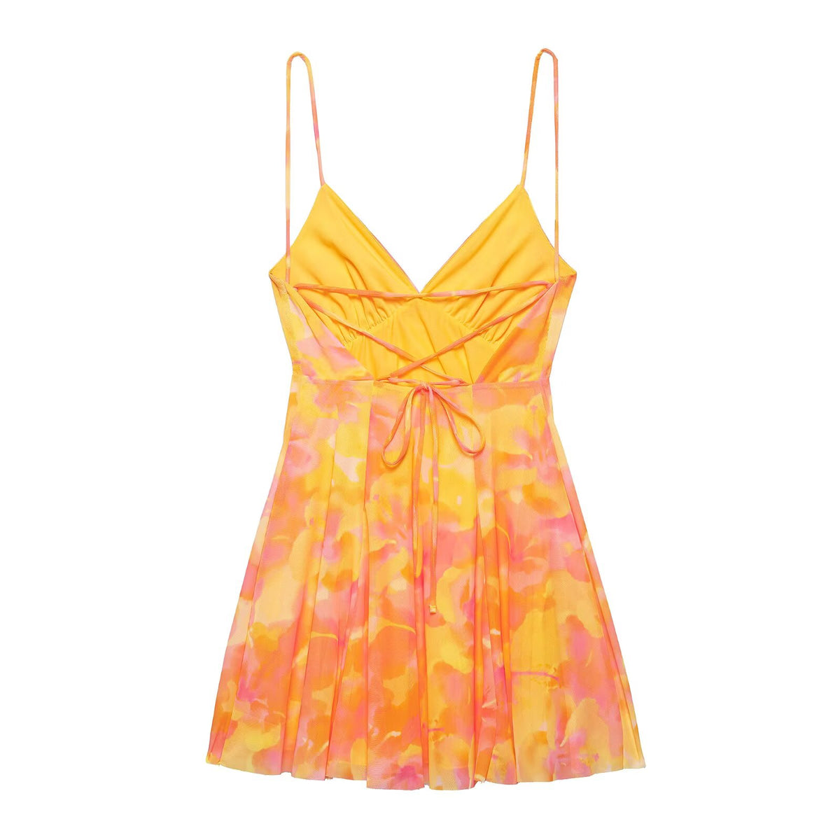 Printed Slim Fit Silk Net V neck Short Dress Fashionable Sexy Leopard Print Cami Dress Sexy