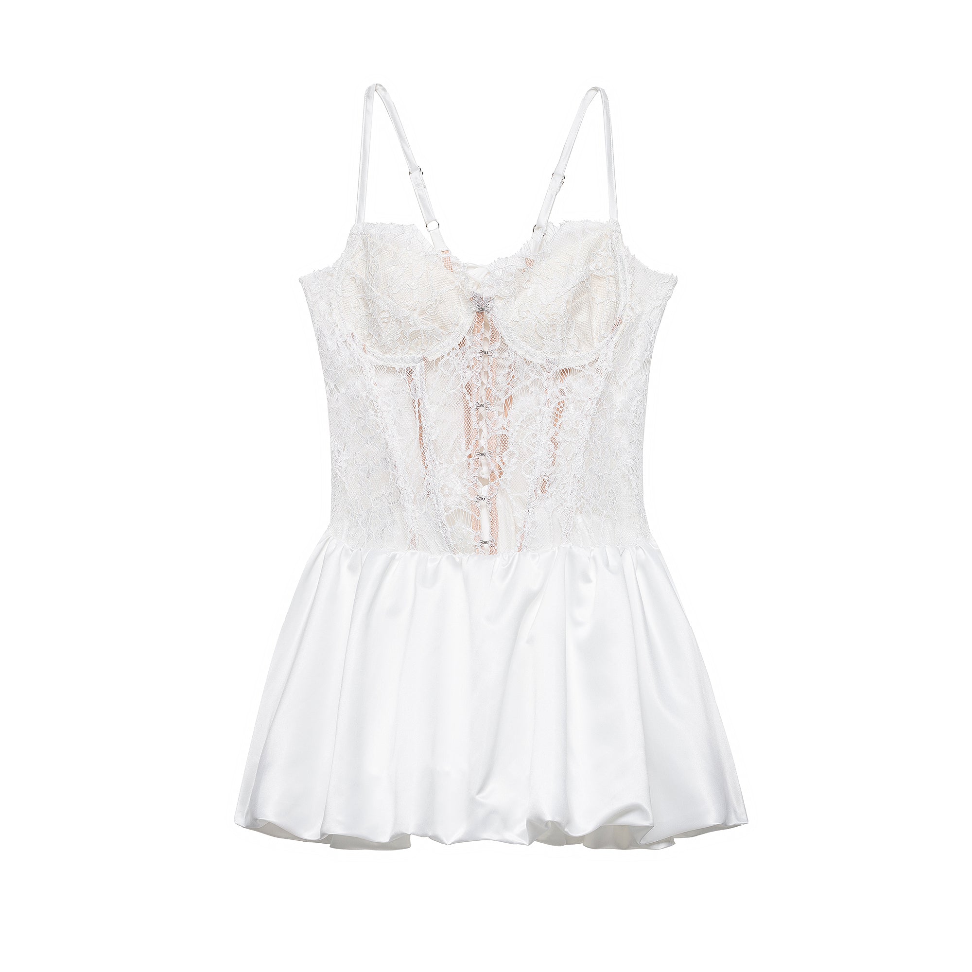 Women Clothing High Grade Hooded Sexy Boning Corset Lace Dress - View 2