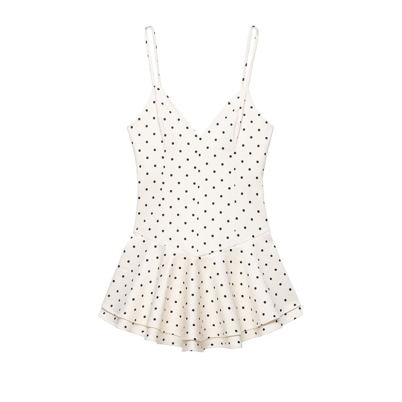 Spring Polka Dot Romper Dress