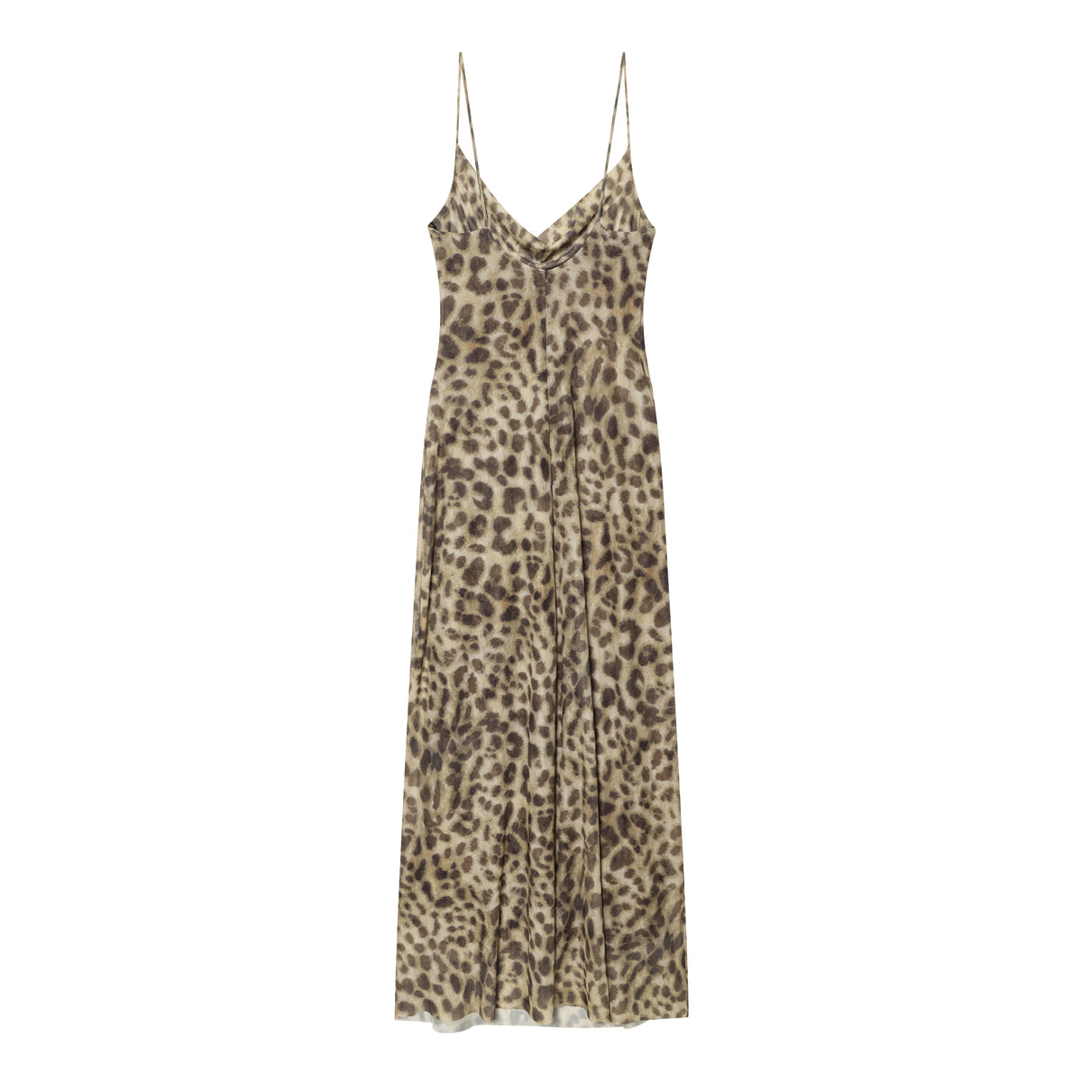 Women Clothing Summer Leopard Print Silk Net Camisole Dress