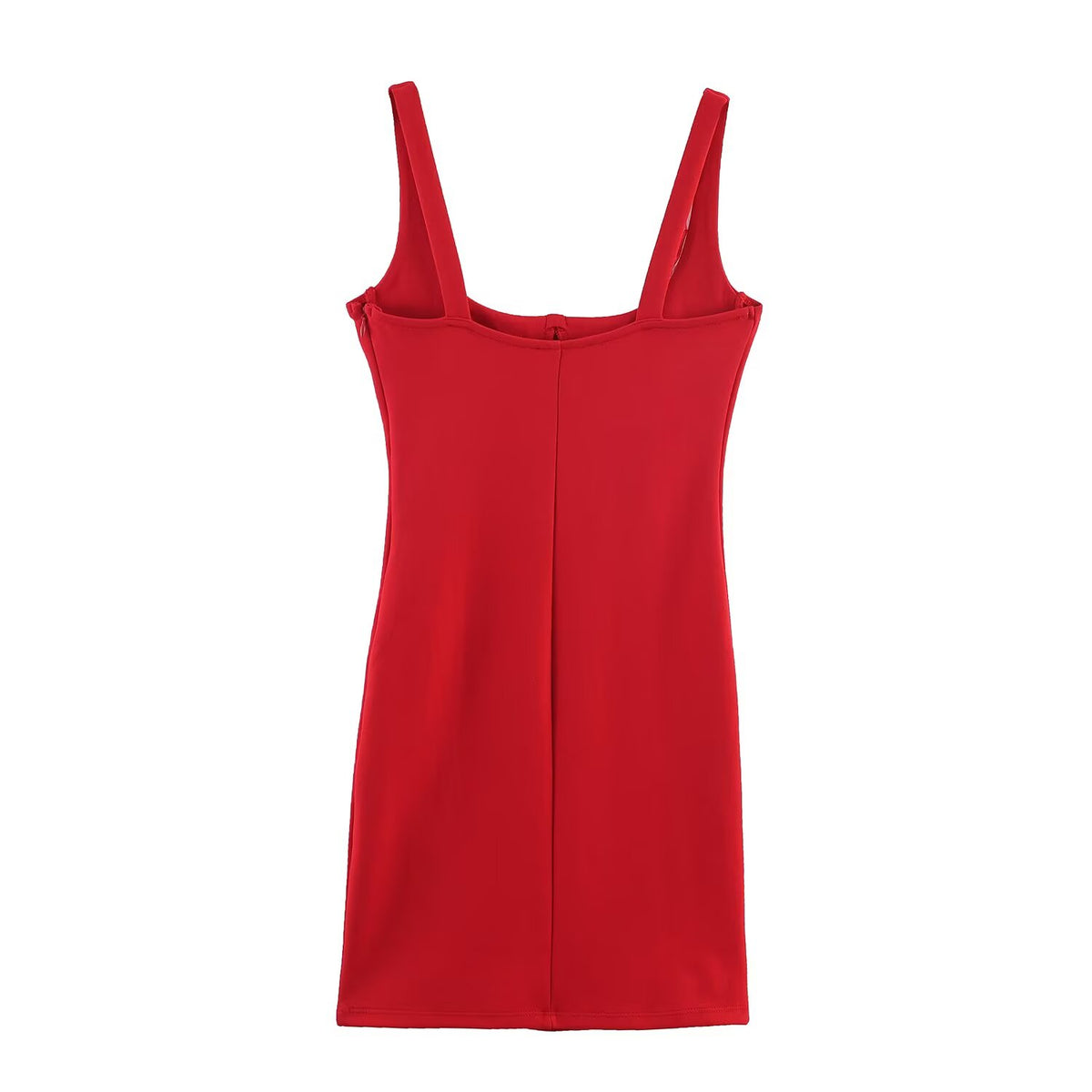 Women Clothing Solid Color Strap Short Dress