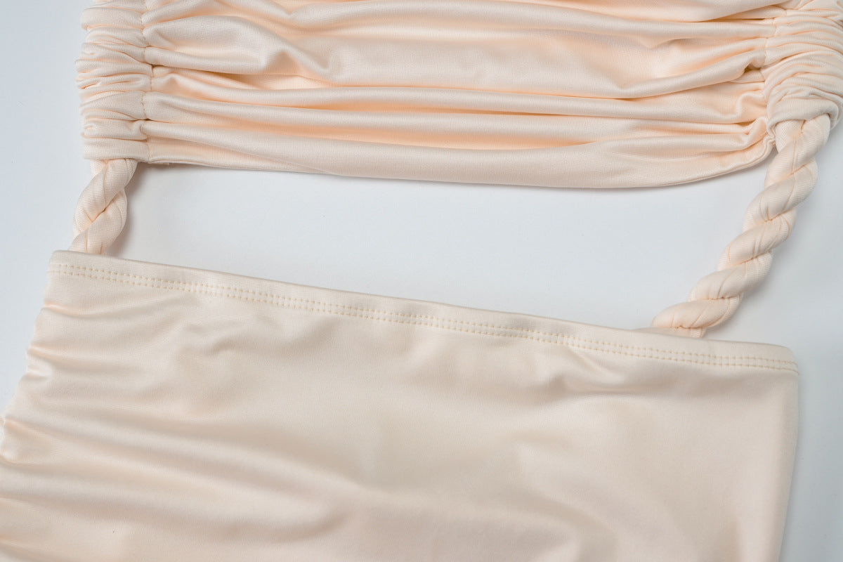 Delia Asymmetrical Dress - Beige