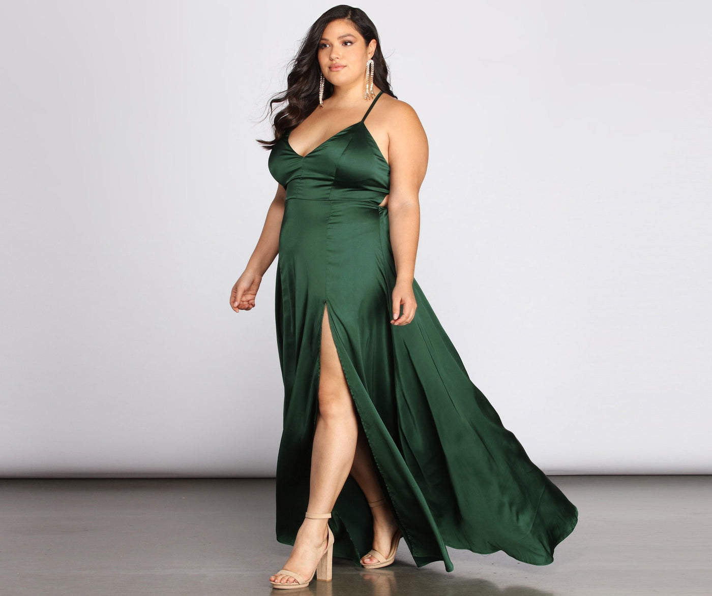 Lace Satin Dress