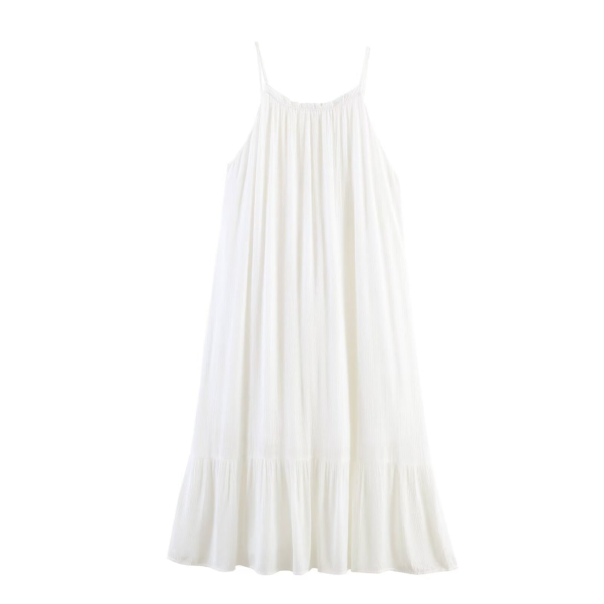 Women Clothing Spring Simple Vacation Backless Camisole Dress