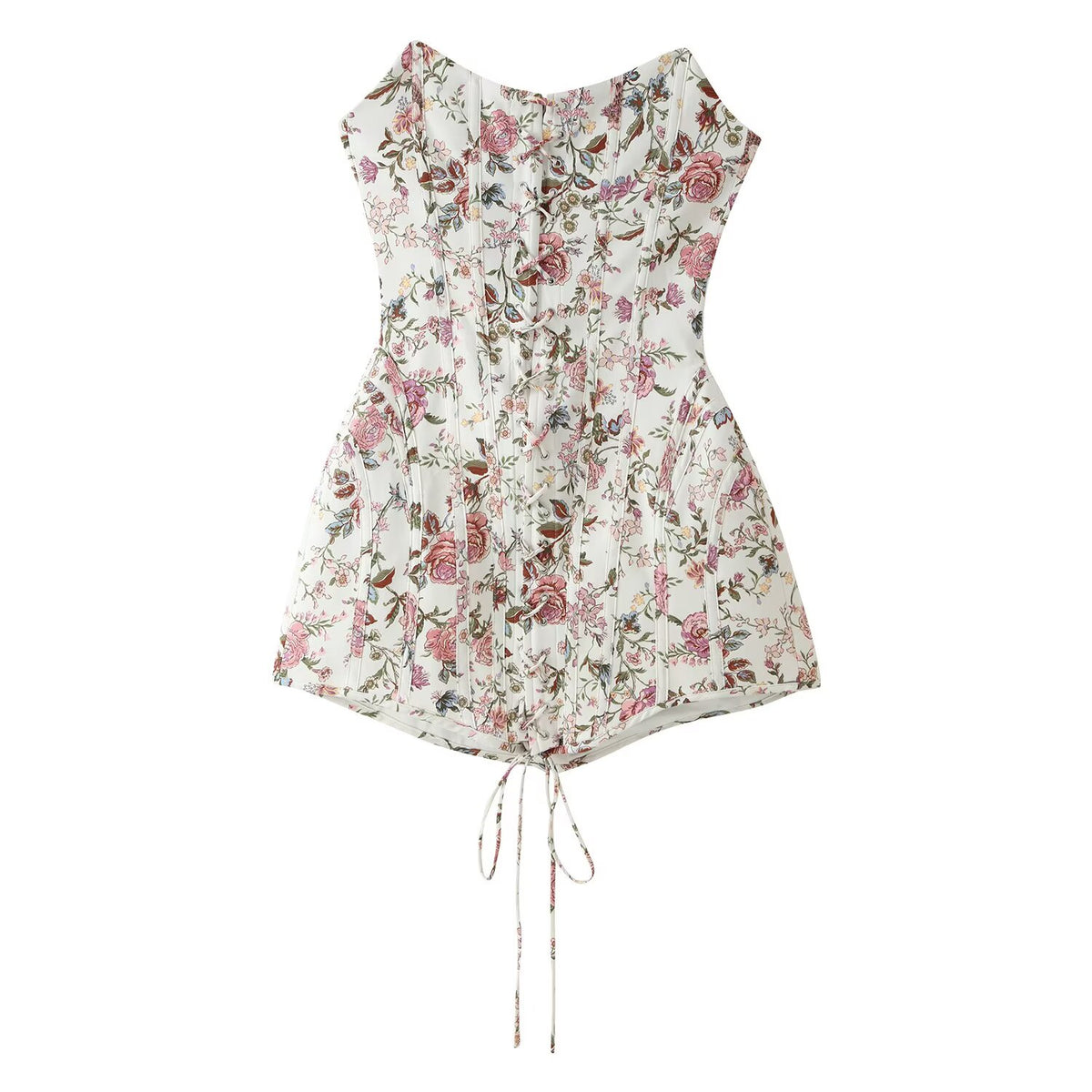 Women Clothing Summer Floral Print Tube Dress