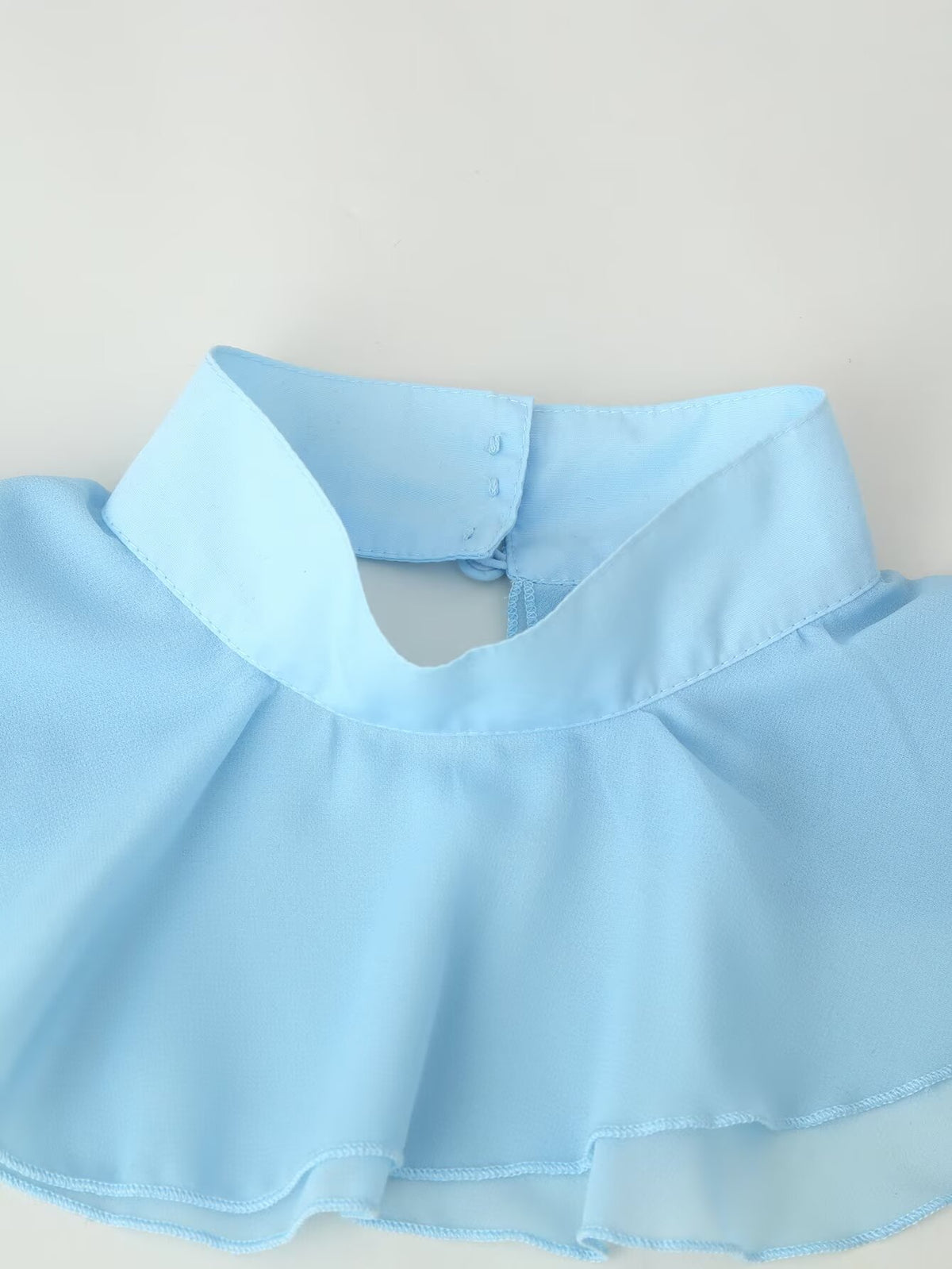Women Clothing All Match V neck Fitted Waist Flare Sleeve Pleated Ribbon Dress