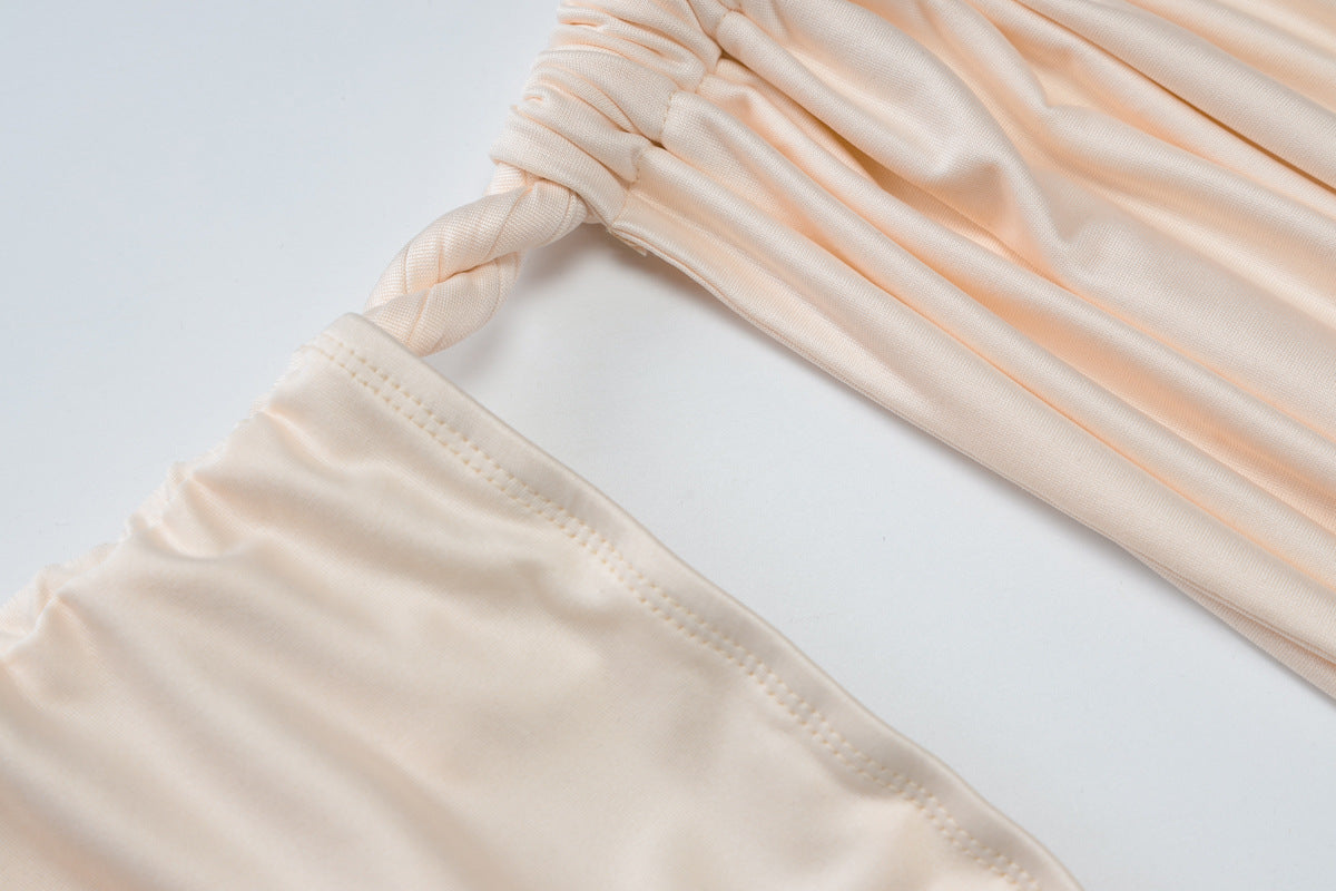 Delia Asymmetrical Dress - Beige