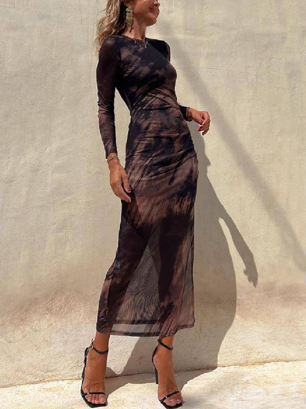 Sequin Strapless Ruched Waist Slip Mini Dress