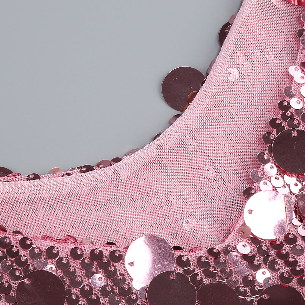 Shine On Mini Dress - Pink