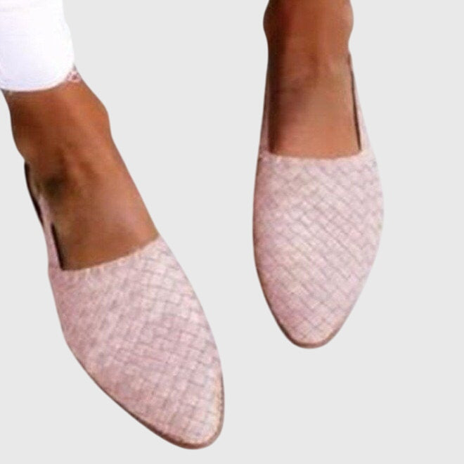 Woven Pointed Toe Slip On Flats 5