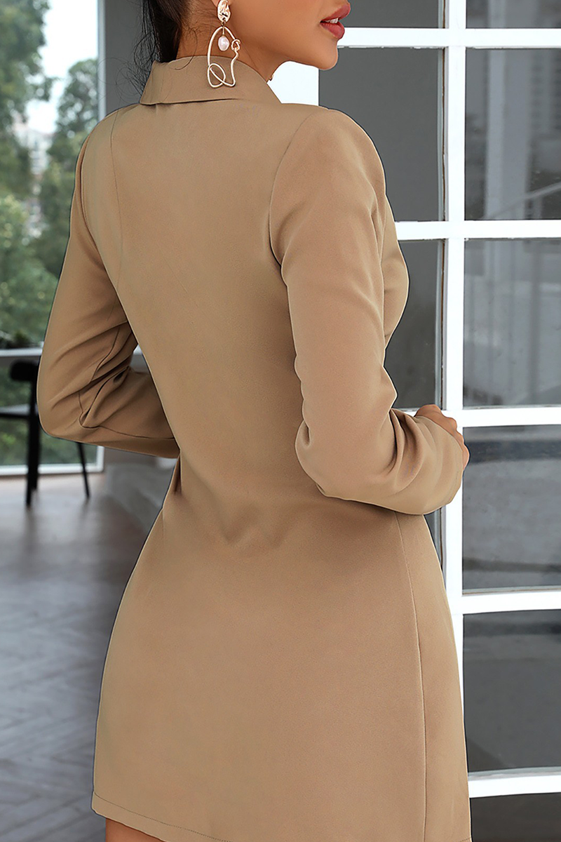 Rubi Fashion Solid Patchwork Dress with Relaxed Fit and Layered Outfit Styling