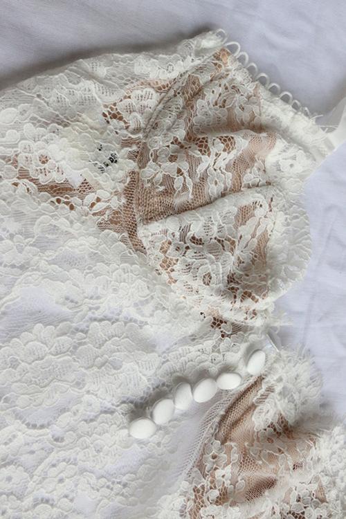 Lace Button Bralettes