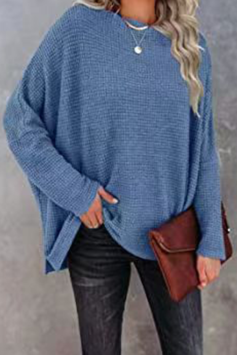 Boat Neck Thermal Knit Top
