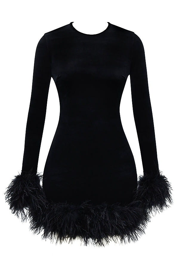 Lidia Boutique Women's Velvet Mini Dress Elevated Occasion Wear