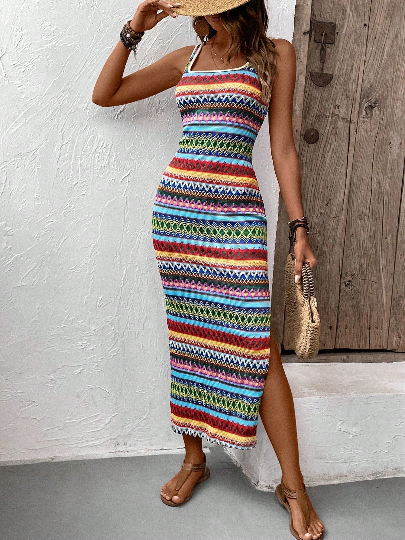 Chiffon Sweetheart Long Sleeve Tiered Maxi Dress