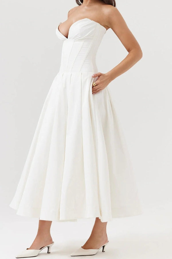 Exclusive Lorelei Strapless Midi Dress Premium Wardrobe Essential