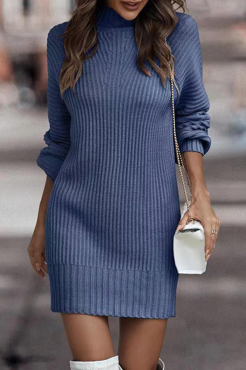 Zara Casual Solid Patchwork Dress with Vintage Inspired Everyday Styling